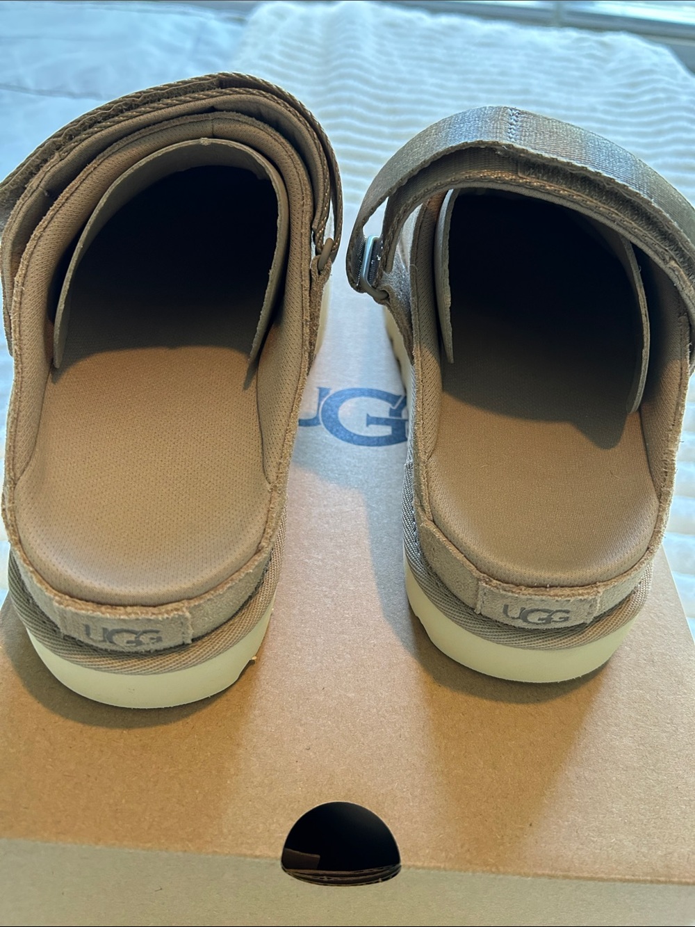 UGG Women's Suede Goldenstar Clog in Beige - Picture 3 of 6